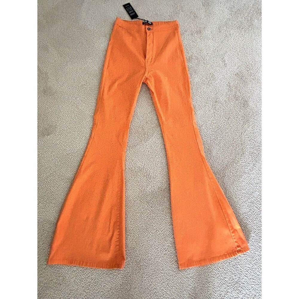 JC & JQ Orange High Waist Flare Jeans Sz Large